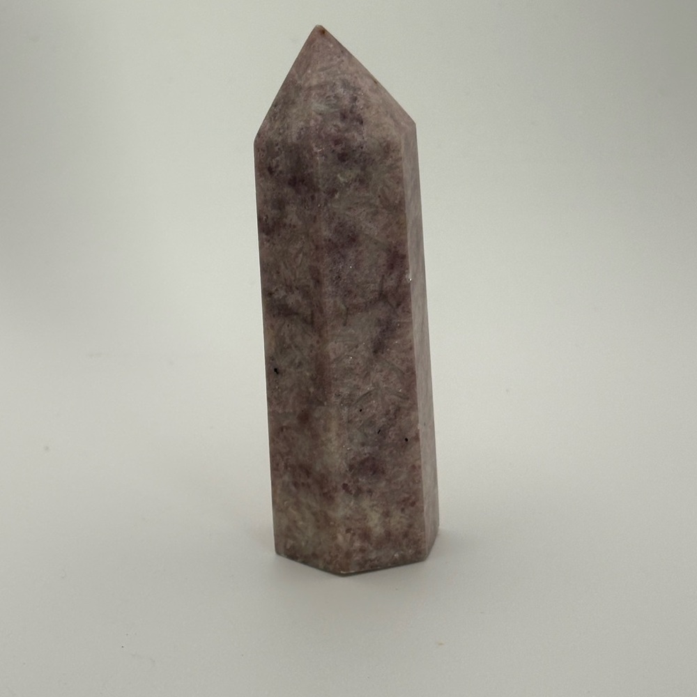 4” Lepidolite Tower 💜 Natural Pink/Purple Mica Crystal Point
